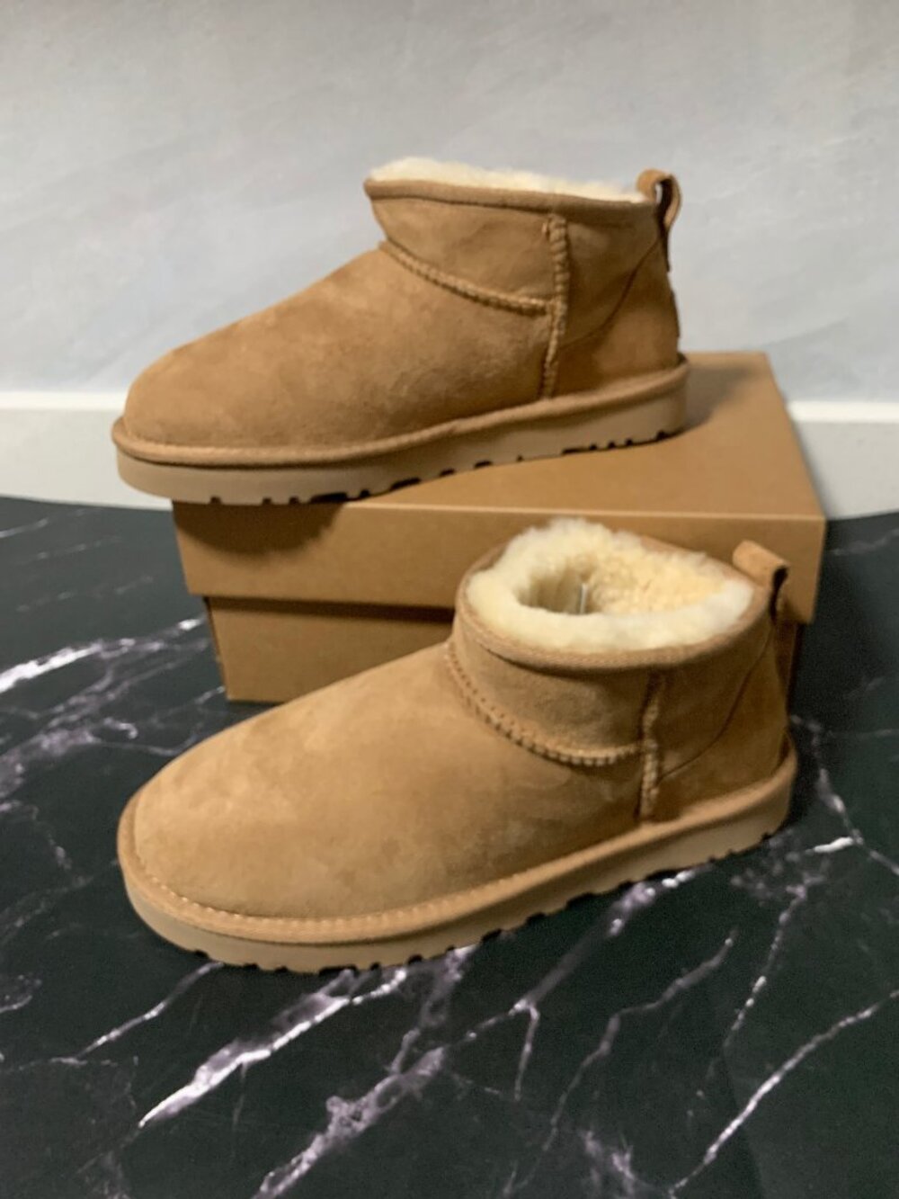 UGG Classic Ultra Mini Low Shaft Suede Boot Chestnut